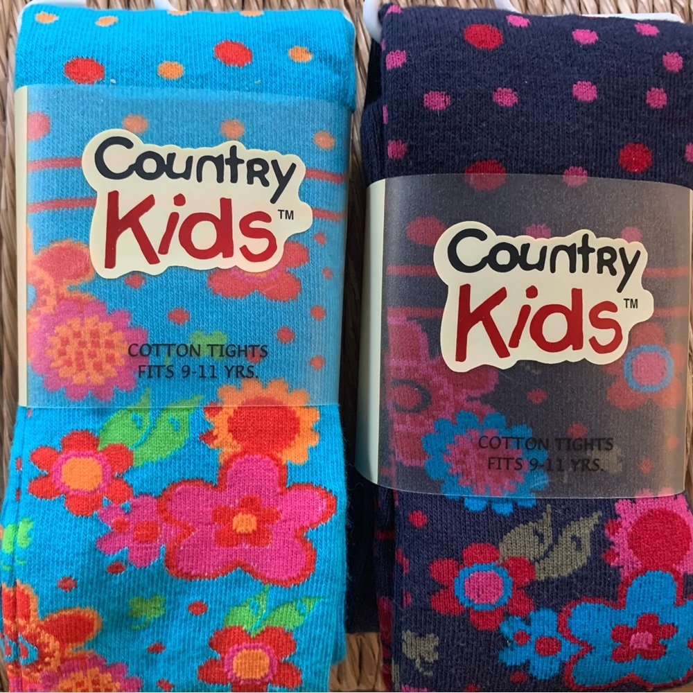 Country Kids NWT 9-11 quality tights - 65% cotton, 20% nylon, 15% spandex